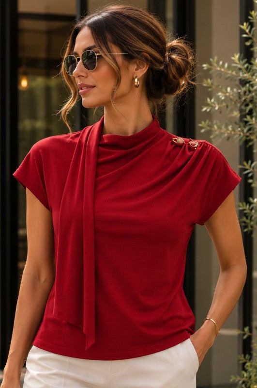 Red Elegant Blouse