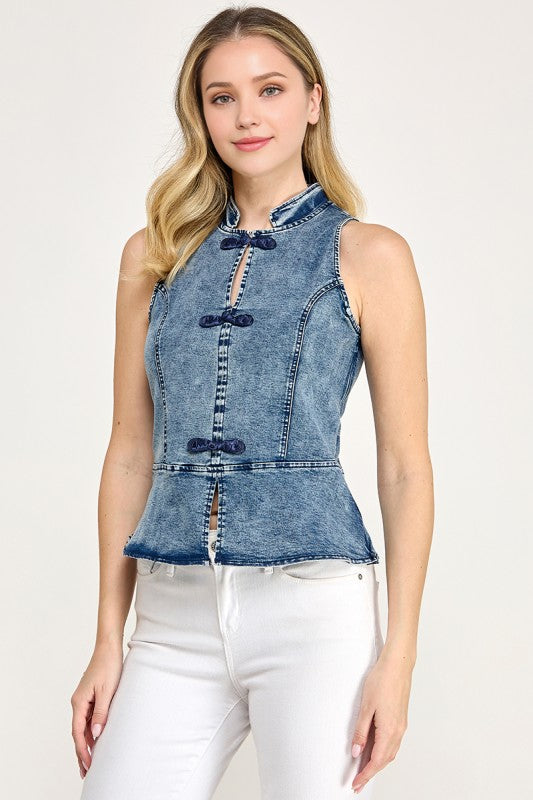 Pre-order Oct 5 Denim Peplum Top