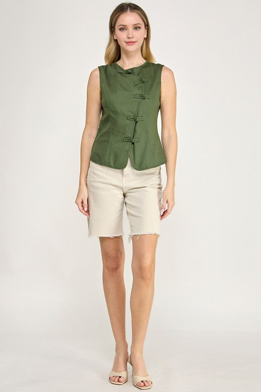Pre-order Oct 26 Olive Mandarin Top