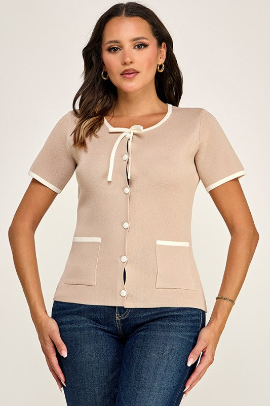 Pre-order July 27 Taupe Sweater Top
