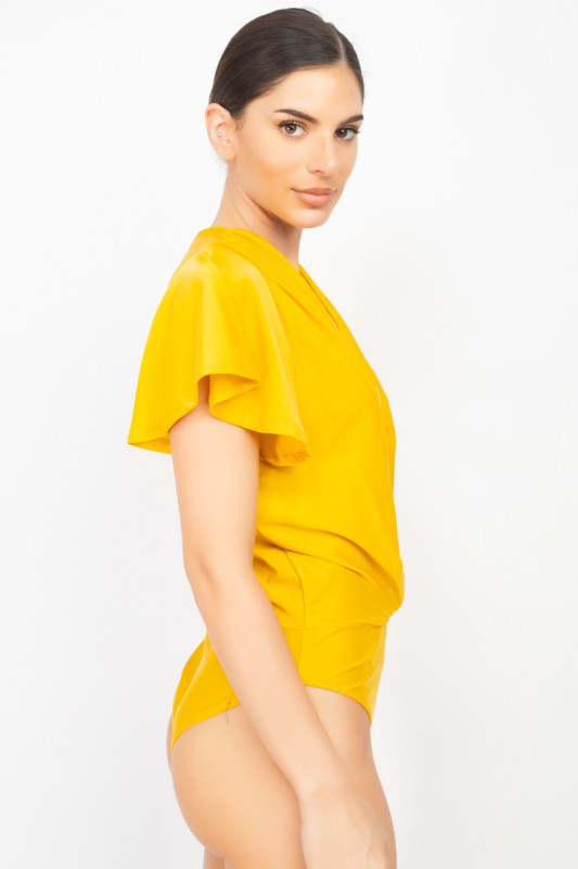 Mustard Short Sleeve Bodysuit