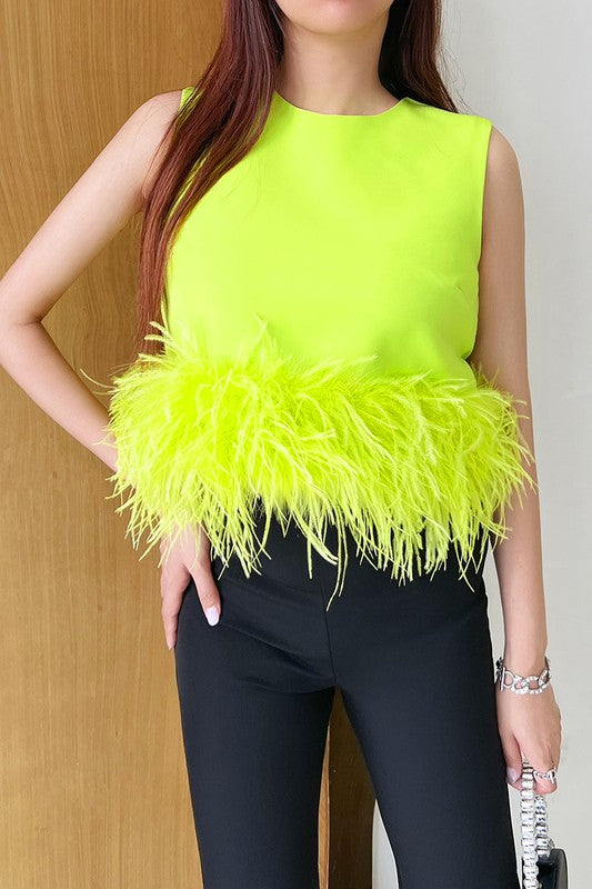 Neon Feather Tank Top