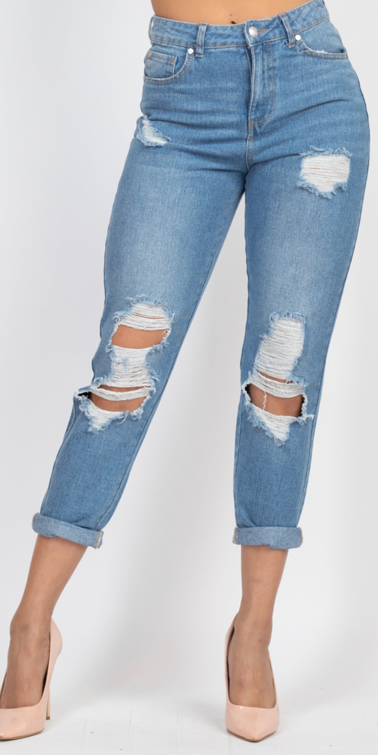 High Rise Mom Denim Jeans