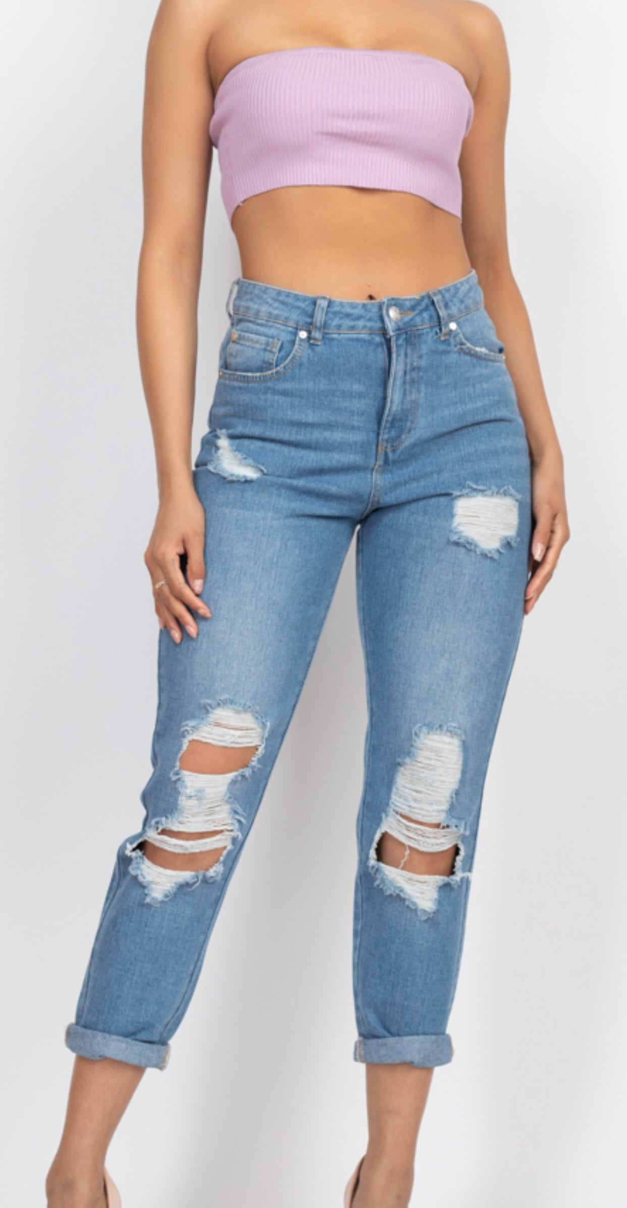 High Rise Mom Denim Jeans